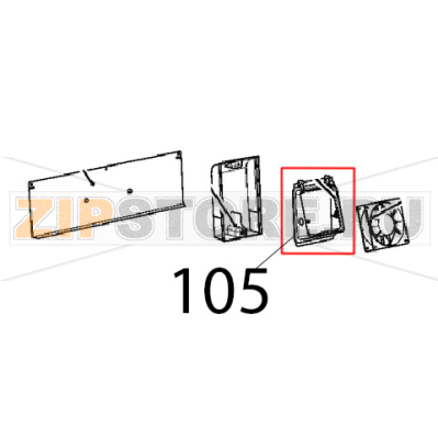 Supporto ventola raffreddamento c Unox XBC 615EG Supporto ventola raffreddamento c Unox XBC 615EGЗапчасть на деталировке под номером: 105