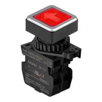 Выключатель кнопочный, головка: квадратная, Ø отверстия: 30 мм Autonics SQ3PFS-P3RUAD