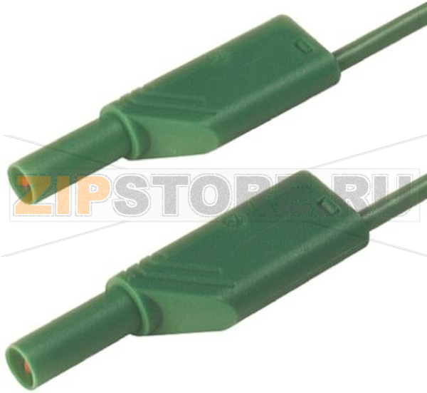 Провод испытательный 1 м, 32 A, 1000 В/AC/DC, зеленый Hirschmann 934088104 