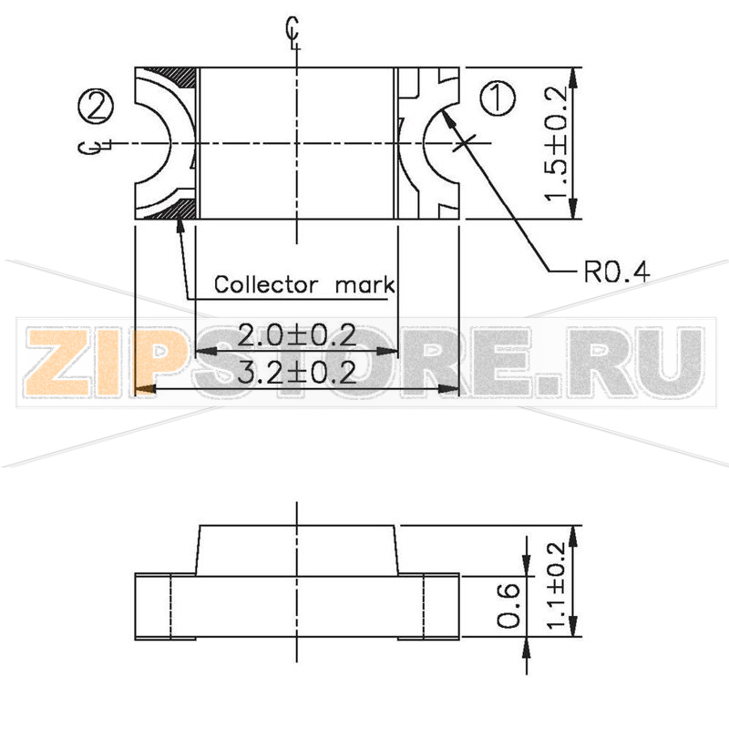 Фототранзистор, 1206, 1200 нм Everlight Opto 