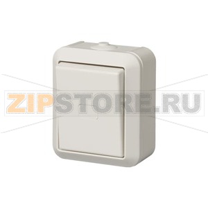 Кнопка одноклавишная 10 А, 250 В, IP44, белая ABB 2TKA000238G1 