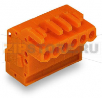 MCS MIDI Classic 1-проводниковая розетка; угловые; 2,5 мм; Шаг контактов 5,08 мм; 4-пол.; 2,50 mm; оранжевые Wago 232-304/026-000