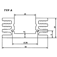 Радиатор 4.5 К/Вт, 50x32x14 мм, TO-220, TO-126 Fischer Elektronik SK 75 50 SA