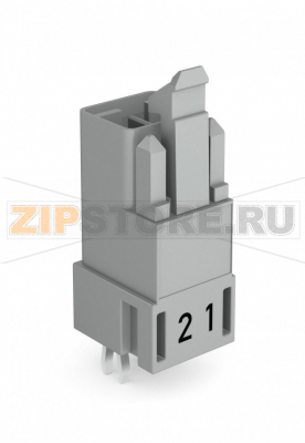 Штекер для печатных плат; прямые; 2-пол.; Код. B; серые Wago 890-852 Protected against mismating and maintenance-freePush-in CAGE CLAMP® spring pressure connection technology allows solid conductors to be simply pushed into a unit.Low profile with 4.4 mm pole spacingComponents can be clearly printed on and color-coded to meet custom requirements....