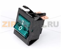 SWITCH ROC DPST 16A 250V GREEN