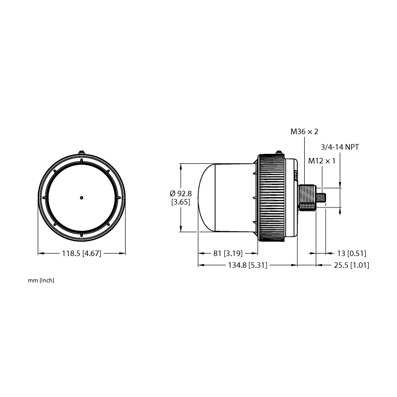 Индикатор светодиодный Turck K100PLRGB7Q 