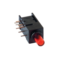 Кнопка со светодиодом 0.5 А, 60 В DC/AC, 2 x вкл/вкл, без фиксации, 1 шт Mentor R-T
