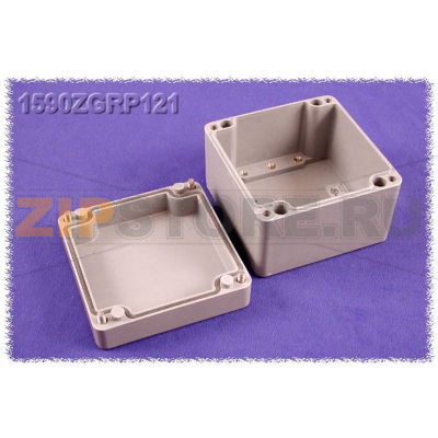 Корпус 120x122x91 мм, материал: полиэстер, серый, 1 шт Hammond 1590ZGRP121 