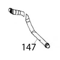 Tubo scarico L=2 mt, con curva, Ø: 28, e manicotto dritto, Ø: 24 Vortmax DDM 660