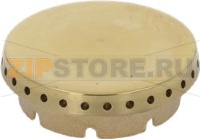BURNER CAP PERFORATED BRASS POLISHED
