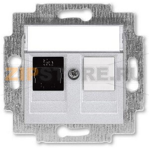 Розетка компьютерная, серебро ABB 2CHH295117A6070 