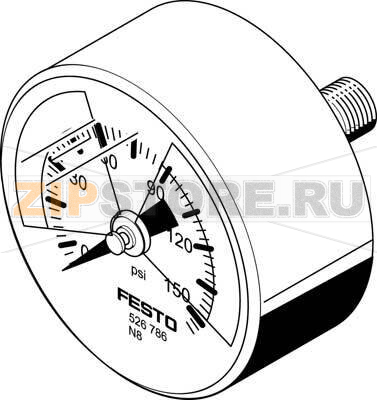 Манометр Festo MA-40-145-R1/8-PSI-E-RG 
