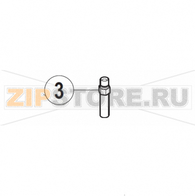 Axle, left Hobart UXT-10A                                                                                  Axle, left Hobart UXT-10AЗапчасть на сборочном чертеже под номером: 3Название запчасти на немецком языке языке: Axle, left Hobart UXT-10A
