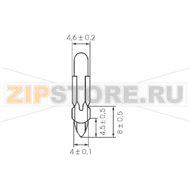 Лампа штекерная 12 В, 0.24 Вт, цоколь: T4.6, прозрачная, 1 шт Barthelme 00511220 