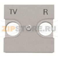 Накладка для TV-R розетки, двухмодульная, серебристая ABB 2CLA225080N1301