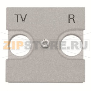 Накладка для TV-R розетки, двухмодульная, серебристая ABB 2CLA225080N1301 