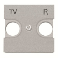 Накладка для TV-R розетки, двухмодульная, серебристая ABB 2CLA225080N1301