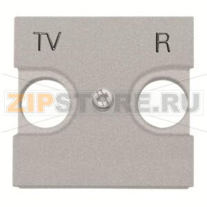 Накладка для TV-R розетки, двухмодульная, серебристая ABB 2CLA225080N1301 
