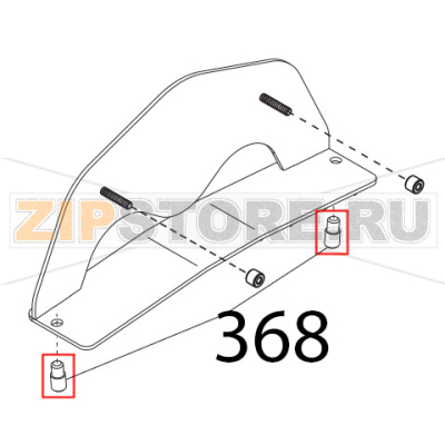 Parac. p. merce braccio SPE D8.5xHT10 Sirman Anniversario 300 Parac. p. merce braccio SPE D8.5xHT10 Sirman Anniversario 300Запчасть на деталировке под номером: 368