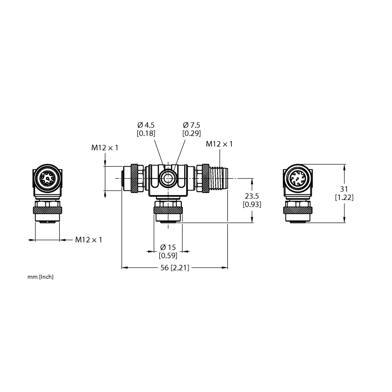 Разветвитель 2-х канальный Turck VT2-FKM8-FKM8-FSM8 