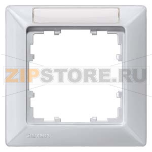 DELTA LINE АЛЮМИНЕВЫЙ МЕТАЛЛИК РАМКА 1-МЕСТНАЯ 80X80MM  С ПОЛЕМ ДЛЯ НАДПИСИ Siemens 5TG2551-4 