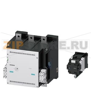 КОНТАКТОР ТИПОРАЗМЕР 14, 3-ПОЛЮСА AC-3, 335КВТ, 400/380V (690V) AUXILIARY КОНТАКТS 33 (3НО+3НЗ) W. 3TC44174A REVERSING CONTACTOR И SERIES RESISTOR DC ECOНОMY CIRCUIT DC 110V Siemens 3TF6833-1DF4 