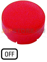 Линза для кнопок с подсветкой, выступающая красная, OFF Eaton M22-XDLH-R-GB5