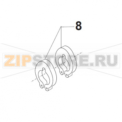 Servo Endstop, Cam Washer Bear Varimixer AR40 VL-1S                                                                       Servo Endstop, Cam Washer Bear Varimixer AR40 VL-1SЗапчасть на сборочном чертеже под номером: 8Название запчасти на датском&nbsp;языке: Servo Endstop, Cam Washer Bear Varimixer AR40 VL-1S