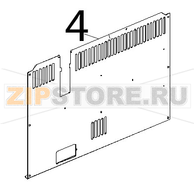 Schiena inox Unox XVC 204 Schiena inox Unox XVC 204Запчасть на деталировке под номером: 4