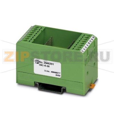 Сборный модуль Phoenix Contact EMG 45-B8 состоит из корпуса, клеммных колодок MKDS 3 и печатной платы.Минимальный заказ: 5 шт.Упаковка: 5 шт.