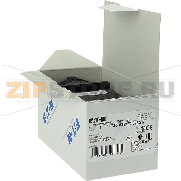 Выключатели главные, T3, 32 A, 3 модуль, 3-полюсн Eaton T3-3-15683/EA/SVB-SW 