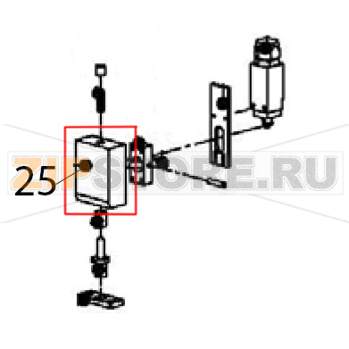 Support docking tub Escher PM 60-V Support docking tub Escher PM 60-VЗапчасть на деталировке под номером: 25