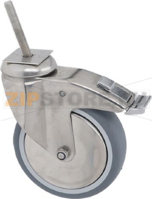 CASTOR SWIVEL WITH PIN AND BRAKE 