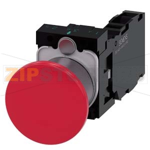 ГРИБОВИДНАЯ КНОПКА, 22MM, КРУГЛАЯ,  ПЛАСТИК С МЕТАЛЛИЧЕСКИМ ФРОНТАЛЬНЫМ КОЛЬЦОМ, КРАСНАЯ, 40MM, С ФИКСАЦИЕЙ, ДЕБЛОКИРОВКА ВЫТЯГИВАНИЕМ, С ДЕРЖАТЕЛЕМ, 1NO+1NC, ВИНТОВЫЕ КЛЕММЫ Siemens 3SU1130-1BA20-1FA0 