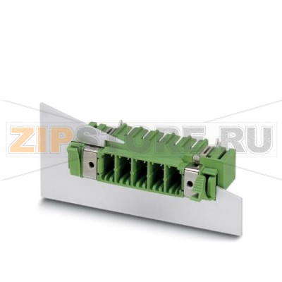 Ответная часть разъема Phoenix Contact DFK-PC 5/12-GF-SH-7,62 Номинальный ток: 41 А, Расчетное напряжение (III/2): 630 В, Полюсов: 12, Размер шага: 7,62 мм, Цвет: зеленый, Поверхность контакта: олово, Монтаж: пайка.Минимальный заказ: 10 шт.Упаковка: 10 шт.
