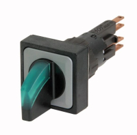 Головка переключателя с подсветкой, 2 позиции, зеленая, 24 В Eaton Q25LWK1R-GN/WB