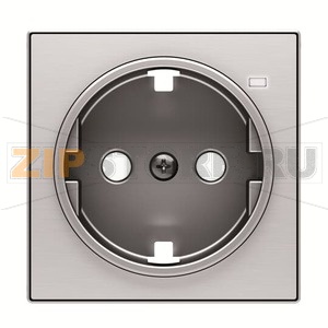 Накладка для розетки с линзой для контрольной подсветки, нержавеющая сталь ABB 2CLA858880A1401 