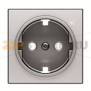 Накладка для розетки с линзой для контрольной подсветки, нержавеющая сталь ABB 2CLA858880A1401 