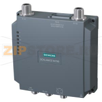 IWLAN access point, SCALANCE W778-1 M12 EEC, 1 radio, 2 N-CON antenna port, iFeatures support via key plug, IEEE 802.11a/b/g/h/n, 2.4/5 GHz, gross data rate 300 Mbit/s, 2x M12 max. 100 Mbit/s, PoE integrated 2-port switch, redundant 24 V DC, M12 A-coded I