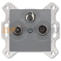 Розетка TV-R-SAT, сталь ABB 2CHH083303A6069