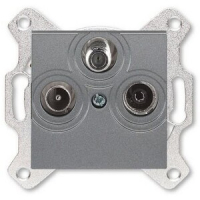 Розетка TV-R-SAT, сталь ABB 2CHH083303A6069