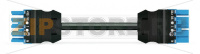 pre-assembled interconnecting cable; B2ca; Socket/plug; 5-pole; Cod. I; H05Z1Z1-F 5G 1.5 mm; 1 m; 1,50 mm; blue Wago 771-9285/016-101