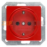DELTA I-SYSTEM КРАСНЫЙ РОЗЕТКА SCHUKO 10A DC/16A AC 250В C ЗАЩИТНЫМ КОНТАКТОМ С БЕЗРЕЗЬБОВЫМИ КОНТАКТНЫМИ ЗАЖИМАМИ ЭЛ.-МЕХ.ЧАСТЬ С ДОП. ЗАЩИТОЙ ОТ ПРИКОСНОВЕНИЯ Siemens 5UB1522