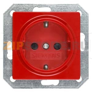 DELTA I-SYSTEM КРАСНЫЙ РОЗЕТКА SCHUKO 10A DC/16A AC 250В C ЗАЩИТНЫМ КОНТАКТОМ С БЕЗРЕЗЬБОВЫМИ КОНТАКТНЫМИ ЗАЖИМАМИ ЭЛ.-МЕХ.ЧАСТЬ С ДОП. ЗАЩИТОЙ ОТ ПРИКОСНОВЕНИЯ Siemens 5UB1522 
