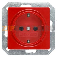 DELTA I-SYSTEM КРАСНЫЙ РОЗЕТКА SCHUKO 10A DC/16A AC 250В C ЗАЩИТНЫМ КОНТАКТОМ С БЕЗРЕЗЬБОВЫМИ КОНТАКТНЫМИ ЗАЖИМАМИ ЭЛ.-МЕХ.ЧАСТЬ С ДОП. ЗАЩИТОЙ ОТ ПРИКОСНОВЕНИЯ Siemens 5UB1522