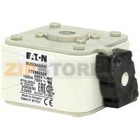 Предохранитель, 1100 A, AC 1100 В, size 3, 76x92x76 мм, aR, IEC Eaton FUSE 1100A 850V 3BKN/75 A