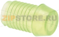 LAMP CAP THREADED CONE YELLOW/GREEN SU3