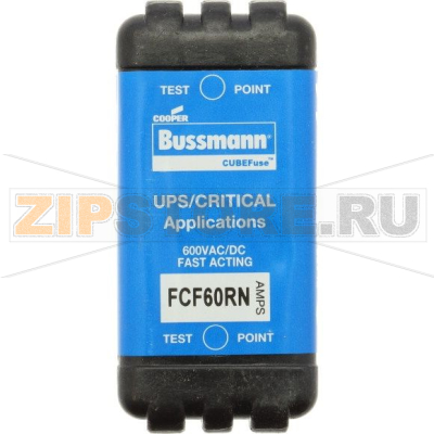 Предохранитель, 60 A, AC 600 В, DC 600 В, 300 кА, 26x29x55 мм, CF, J, 1P, UL, CSA, быстродейству 