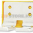 Jumper; 2-way; insulated; yellow Wago 883-2442 - Jumper; 2-way; insulated; yellow Wago 883-2442