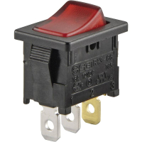 Переключатель клавишный 12 В/DC, 12 В/DC, 16 А, 1 x выкл/вкл TRU Components TC-R13-66B-02